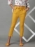 SHOWOFF Women Mustard Solid  Slim Fit Cigarette Trouser