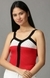 SHOWOFF Women Red Solid Shoulder Straps Sleeveless Crop Fitted Top