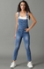 SHOWOFF Women's Slim Fit Solid Blue Dungaree