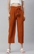SHOWOFF Women Orange Solid Loose Fit Parallel Trouser