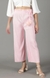SHOWOFF Women Pink Solid  Straight Fit Parallel Trouser