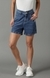 SHOWOFF Women's Loose Fit Above Knee Solid Blue Shorts