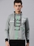 SHOWOFF Men Grey printed High Neck Full Sleeves Slim Fit Sweatshirt