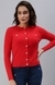 SHOWOFF Women's Solid Fitted Red Round Neck Top
