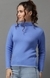SHOWOFF Women Blue Solid Turtle Neck Full Sleeves Pullover Sweater