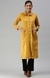 SHOWOFF Women Mustard Solid Spread Collar Full Sleeves Long Duster Jacket