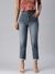 SHOWOFF Women Grey Solid  Straight Fit Jeans