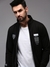 SHOWOFF Men Black Solid High Neck Full Sleeves Front-Open Sweatshirt