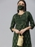SHOWOFF Women's Green Floral Kurta & Trouser