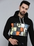SHOWOFF Men Black Solid Hooded Full Sleeves Pullover Sweatshirt
