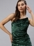 SHOWOFF Women Green Solid One Shoulder Sleeveless Maxi Bodycon Dress