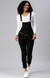 SHOWOFF Women's Solid Black Denim Dungaree