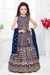 Albion Kids Girls Ethinic Blue Lehanga Choli