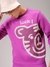 Men Purple Regular Fit Placement Print Overhead Crewneck Sweatshirt