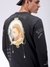 Men Black Regular Fit Placement Print Overhead-Crewneck Sweatshirts