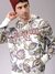 Men Chalk Regular Fit Paisley Overhead-Hooded Sweatshirts