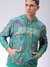 Men Green Regular Fit Paisley Overhead-Hooded Sweatshirts