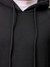 Men Black Regular Fit Solid Overhead Hooded Sweatshirt