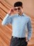 Men Teal Slim Fit Striped Formal Shirt