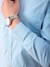Men Teal Slim Fit Striped Formal Shirt