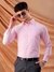 Men Pink Slim Fit Striped Formal Shirt
