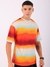 Men Orange Oversized Metaverse Crewneck Tshirt