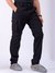 Men Black Relaxed Fit Convertible Solid Cargos