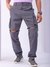 Men Grey Relaxed Fit Convertible Solid Cargos