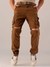 Men Coffee Brown Relaxed Fit Convertible Solid Cargos