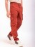Men Orange Relaxed Fit Solid Cargos