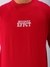 Men Red Boxy Oversized Graphic Back Print T-Shirt