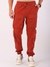 Men Orange Regular Fit Mid Rise Solid Utility Cargos