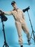 Men Khaki Relaxed Fit Solid Jumpsuit