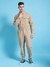 Men Khaki Relaxed Fit Solid Jumpsuit