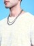 Men White Regular Fit Abstract T-Shirt