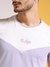 Men White Drop Shoulder Loose fit Colourblocked T-Shirt