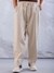 Men Off White Loose Fit Solid Elasticated Denim Joggers