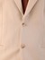 Men Beige Comfort Straight Fit Solid Blazer