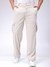 Men White Baggy Fit Textured Streetwear Cargo
