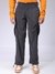 Men Grey Baggy Fit Textured Streetwear Cargo