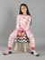Ninos Dreams Unicorn Printed Girls Full Sleeves Coord set with Tshirt & Jogger - Pink