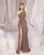 Bronze Off Shoulder bodycon gown