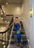 Blue fitted tulle dress
