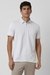 Men White Dots Polo Neck T-shirt