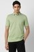 Men Green Print Polo Neck T-shirt