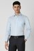 Men Blue Regular Fit Solid Full Sleeves Formal Shirt