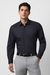 Men Navy Solid Full Sleeves Formal Shirt