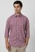 Men Pink Slim Fit Check Full Sleeves Casual Shirt