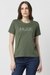 Women Green Embroidered Casual Round Neck T-shirt