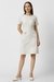 Women White Print Knee Length Formal Dress
